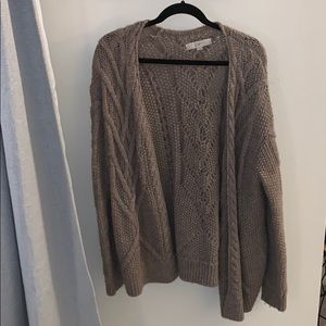 LOFT knit light brown sweater. Size large